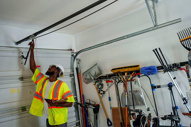 Professional Garage Door Panel Replacement technician working in Columbus County County, NC
